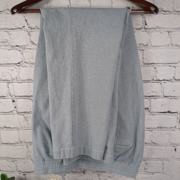 J. Crew drawstring elastic zipper casual pants with pockets light blue XL - Picture 2 of 12